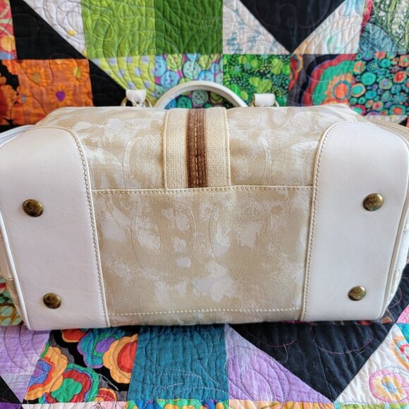 Vintage Y2K COACH Satchel Limited Edition Beige Metallic RARE - Picture 6 of 8